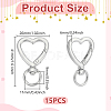 15Pcs Alloy Swivel Clasps FIND-UN0007-75P-3