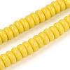 Opaque Spray Painted Glass Beads GLAA-ZX008-8mm-18K-1