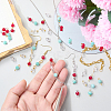16Pcs 4 Styles December Birthstone Natural Amazonite Pendant and Connector Charms PALLOY-SW00118-5