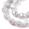 Opaque Solid Color Electroplate Glass Beads Strands EGLA-N013-P6mm-B05-3