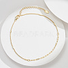 925 Sterling Silver Cable Chain Anklet AJEW-Z029-22G-2