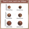 300Pcs 3 Styles Wood Beads WOOD-SC0002-14-2