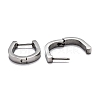 Tarnish Resistant 304 Stainless Steel Huggie Hoop Earrings STAS-J033-14A-P-3