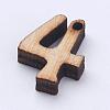 Undyed Wood Charms WOOD-L003-17-2
