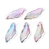 Baking Paint Transparent Glass Pendants DGLA-N014-02E-1