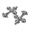 Alloy Rhinestone Cross Big Pendants ALRI-1475-B-RS-2