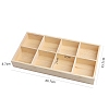 8 Grids Wooden Jewelry Display Tray for Earrings Rings Bracelets Storage PW-WG82293-02-1