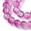 Transparent Crackle Baking Paint Glass Beads Strands X2-DGLA-T003-01A-09-3