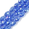 Transparent Electroplate Glass Beads Strands EGLA-N013-T4mm-B10-1