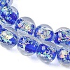 Handmade Foil Lampwork Beads Strands FOIL-K003-06B-24-3