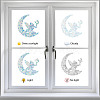 16 Sheets 4 Styles Waterproof PVC Colored Laser Stained Window Film Static Stickers DIY-WH0314-091-4