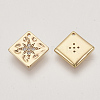 Brass Micro Pave Cubic Zirconia Charms KK-T048-045G-NF-2