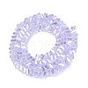 Electroplate Transparent Glass Beads Strands EGLA-Q139-01A-A23-2