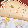 3Pcs 3 Styles Butterfly & Butterfly & Dragonfly Filigree Brass Bookmark with Chains AJEW-SC0002-93G-4