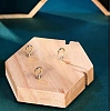 Round Wood Covered with PU Leather One Necklace Display Stands PAAG-PW0008-005A-01-2