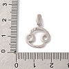 925 Sterling Silver Micro Pave Clear Cubic Zirconia Pendants STER-H117-01P-04-3