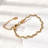304 Stainless Steel Singapore Chains Bracelets for Women BJEW-A158-02I-G-3