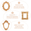 12Pcs 12 Styles Vintage Resin Picture Frame AJEW-AN0007-29-3