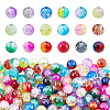 DIY Baking Paint Crackle Glass Beads Stretch Bracelet Making Kits DIY-PH0004-54A-2