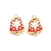 Christmas Brass Enamel Beads KK-I474-G27-1