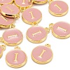 Golden Plated Alloy Enamel Charms X-ENAM-S118-07I-4