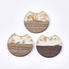 Resin & Walnut Wood Pendants RESI-T023-A-11H-1