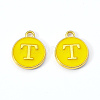 Golden Plated Alloy Enamel Charms ENAM-S118-09T-2