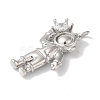 Rack Plating Brass Micro Pave Clear Cubic Zirconia Pendants LS-KK-B092-40P-2