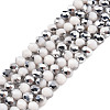 Electroplate Opaque Glass Beads Strands EGLA-A034-P4mm-M20-1