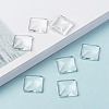 Transparent Clear Glass Square Cabochons X-GGLA-A001-15mm-8