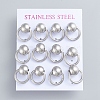 Tarnish Resistant 304 Stainless Steel Dangle Stud Earrings EJEW-F246-01P-1