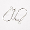 316 Surgical Stainless Steel Hoop Earring Findings Kidney Ear Wires J0R6601-2