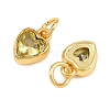 Brass Pave Cubic Zirconia Charms CU-CBA3D67-09G-02-2