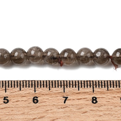 Natural Smoky Quartz Beads Strands G-B167-A09-6mm-1