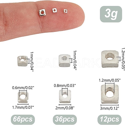 114Pcs 3 Styles 925 Sterling Silver Beads STER-AR0001-09-1