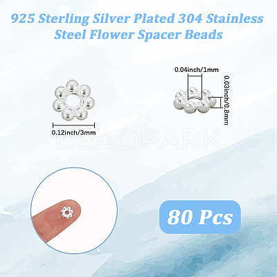 80Pcs 304 Stainless Steel Spacer Beads STAS-BBC0008-27D-P-1