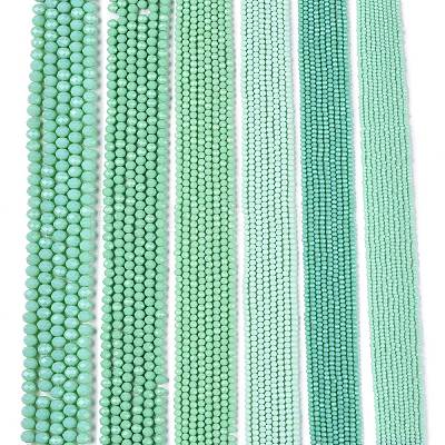 Opaque Solid Color Imitation Jade Glass Beads Strands EGLA-A044-P4mm-D14-1