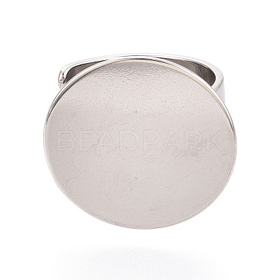 201 Stainless Steel Adjustable Ring Base Findings STAS-N122-02B-P-1-1