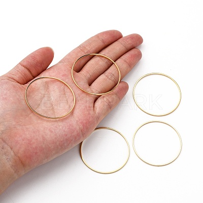 Brass Linking Rings KK-Y003-03L-G-1