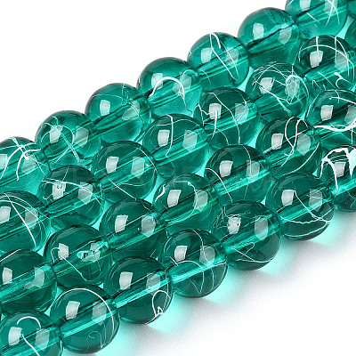 Drawbench Transparent Glass Beads Strands GLAD-Q012-8mm-12-1