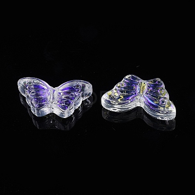 Electroplate Transparent Glass Beads LS-EGLA-L027-E-A01-1