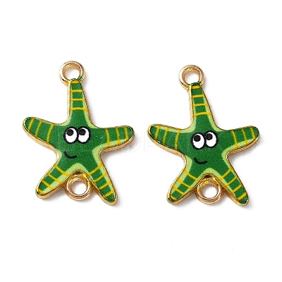 Ocean Theme Alloy Enamel Connector Charms FIND-CJC0017-15KCG-03-1