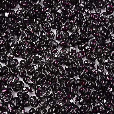 Picasso Spray Painted Glass Seed Beads SEED-T006-04-36-1