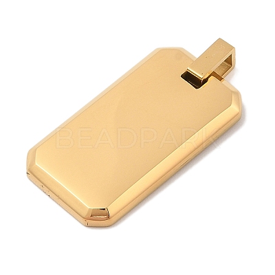 Ion Plating(IP) 304 Stainless Steel Stamping Blank Tag Pendants STAS-G346-03G-1