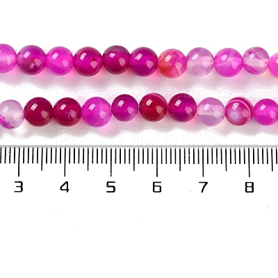 Natural Striped Agate/Banded Agate Beads Strands G-Z060-A01-A06-1