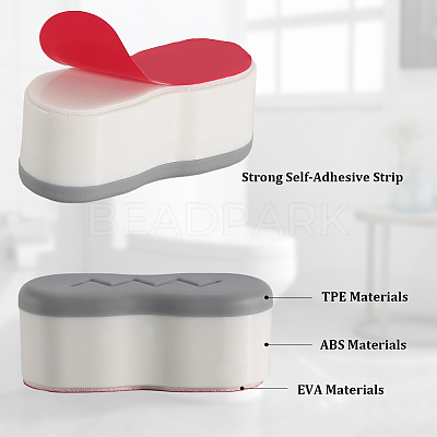 ABS Plastic Bidet Toilet Seat Bumpers with Strong Adhesive for Toilet Cover Adhesive AJEW-WH20060-61B-1