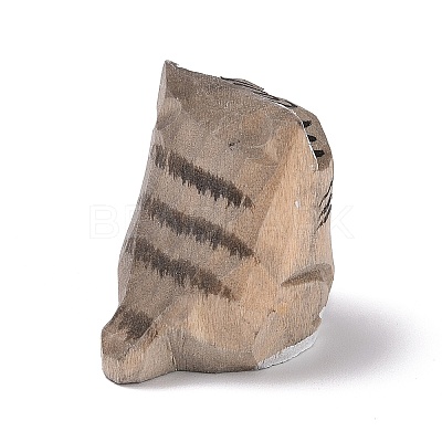Cat Shape Wood Figurines LS-DJEW-G043-01A-1