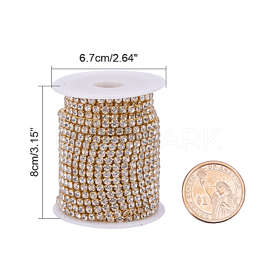 Brass Rhinestone Strass Chains CHC-T001-SS18-01C-1