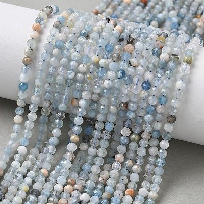 Natural Aquamarine Beads Strands G-L651-C09-4mm-1