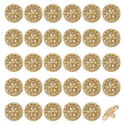 Alloy Shank Buttons FIND-WH0199-427G-1